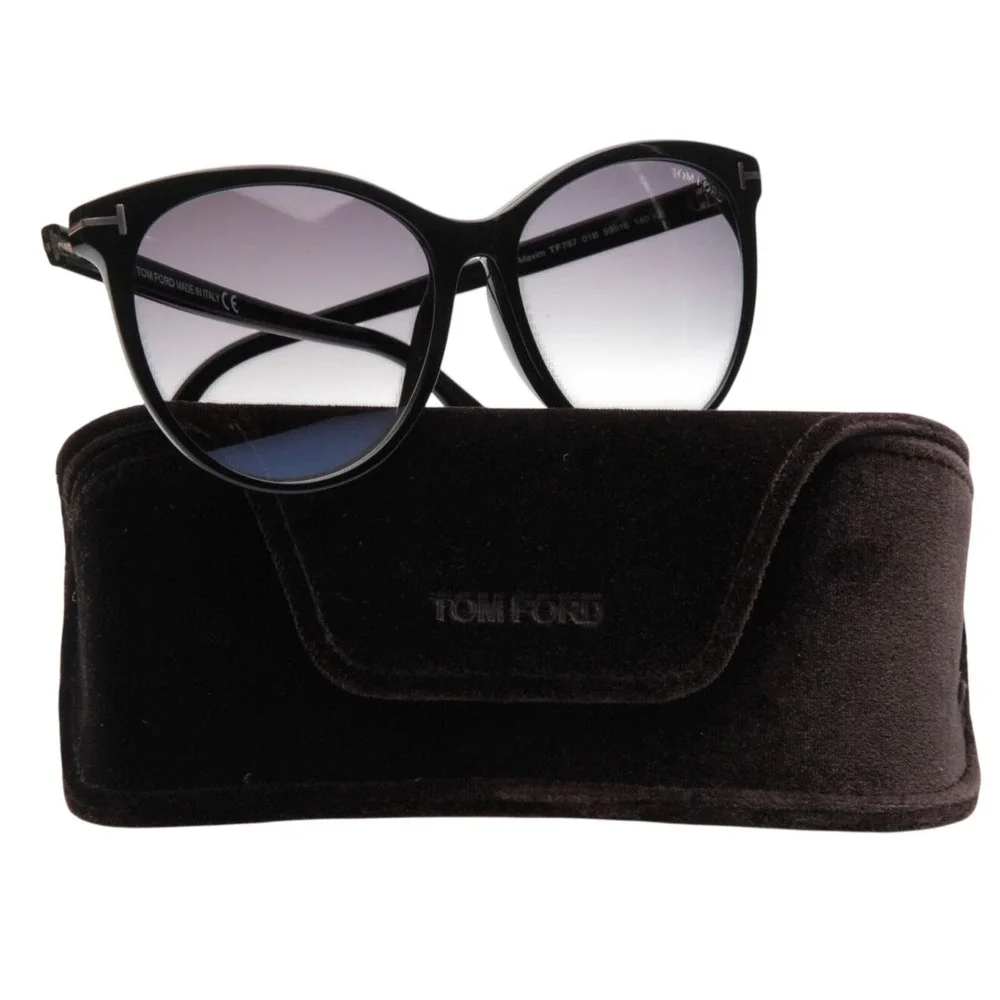 Tom Ford Sunglasses Cat Eye Maxim Womens Black  FT0787-01B-59 Made in Italy